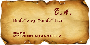 Brázay Aurélia névjegykártya